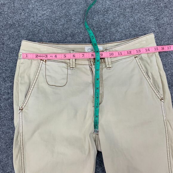 Anthropologie Chino Pedal Pusher 26 Cotton Stretch Belt Loops Clam Digger Pants - Picture 5 of 14